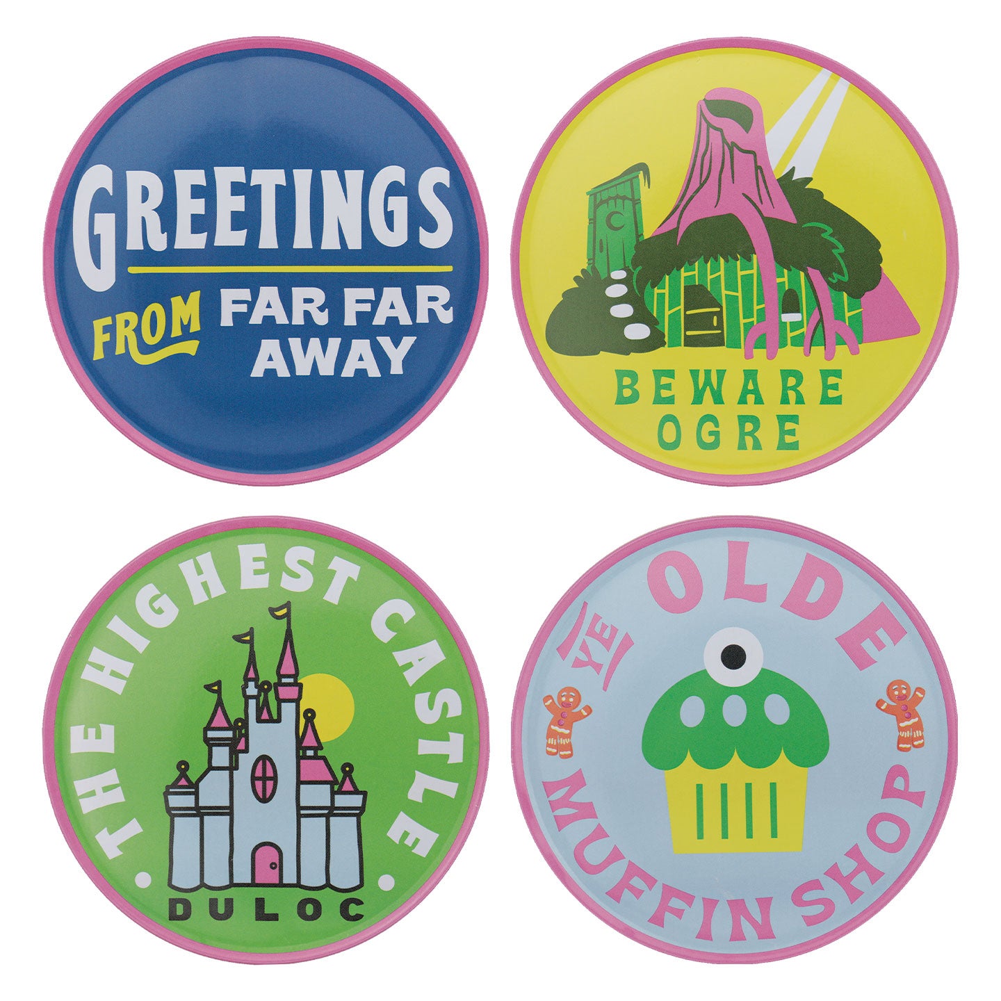 SHREK - 4 Embossed Metal Coasters