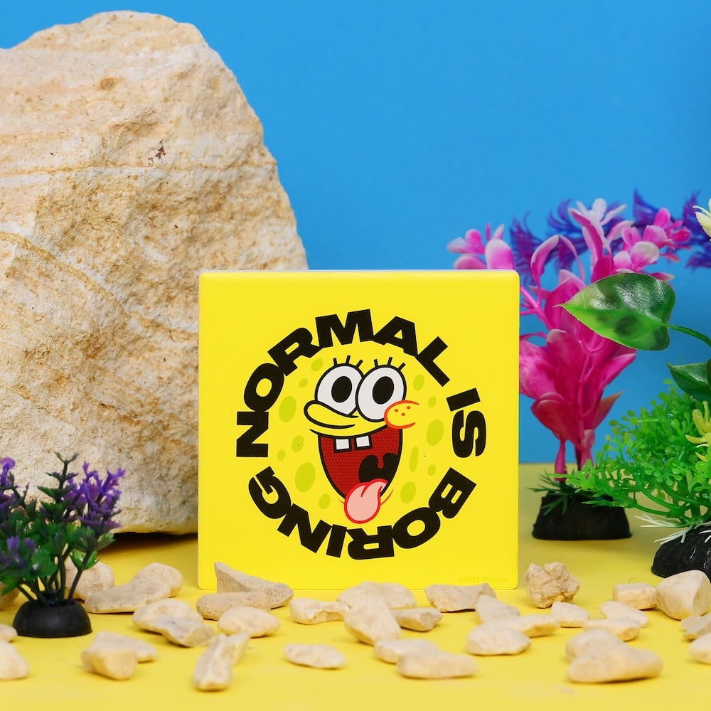 SPONGE BOB - Normal is Boring - Ceramic Square Coaster