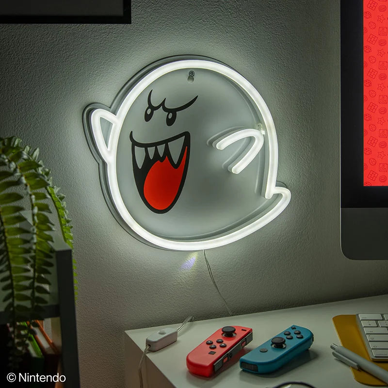 SUPER MARIO - Boo - Wall Mountable LED Neon Light 25cm