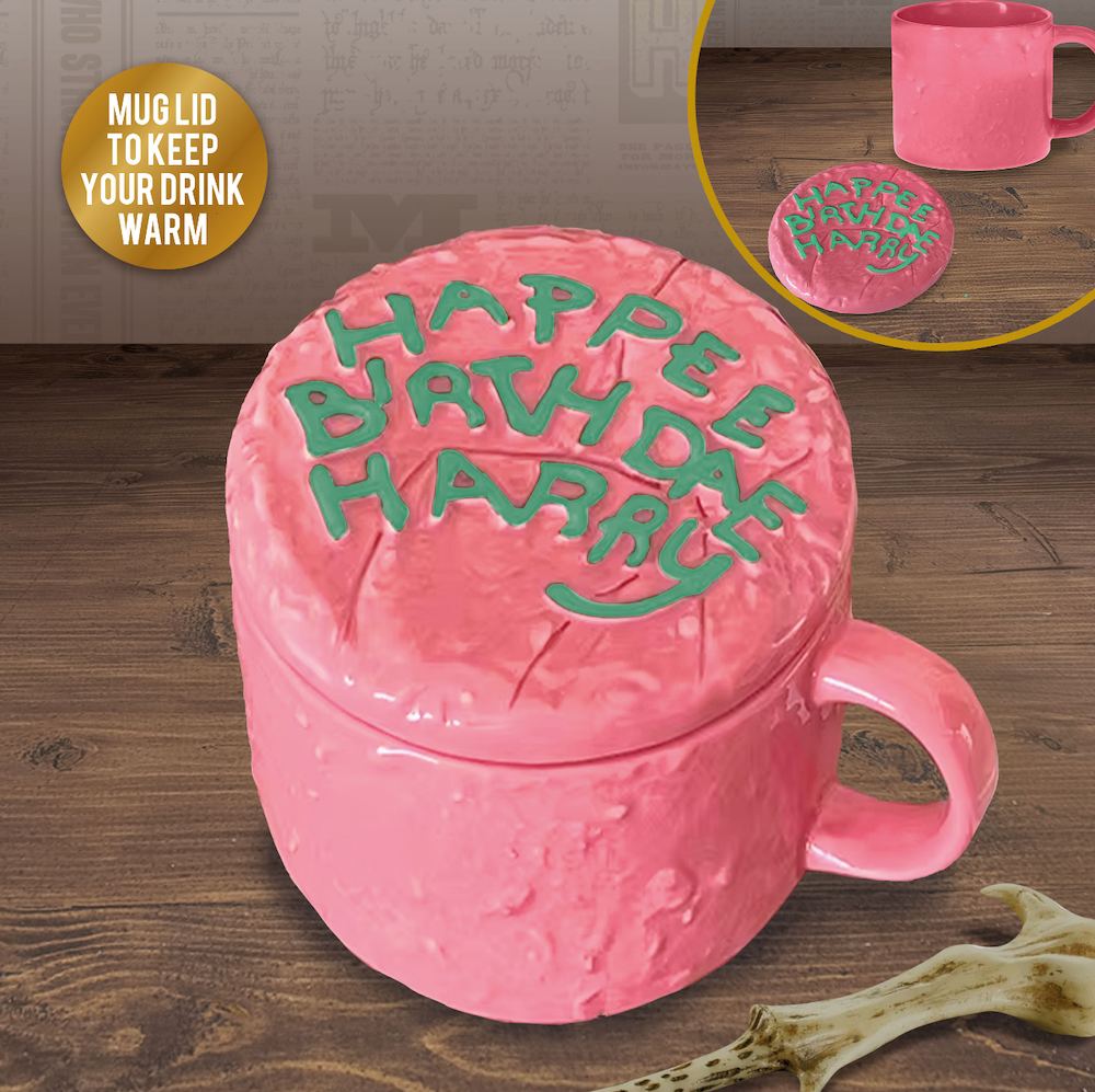 HARRY POTTER - Happee Birthdae - Cake Shaped Mug with Lid