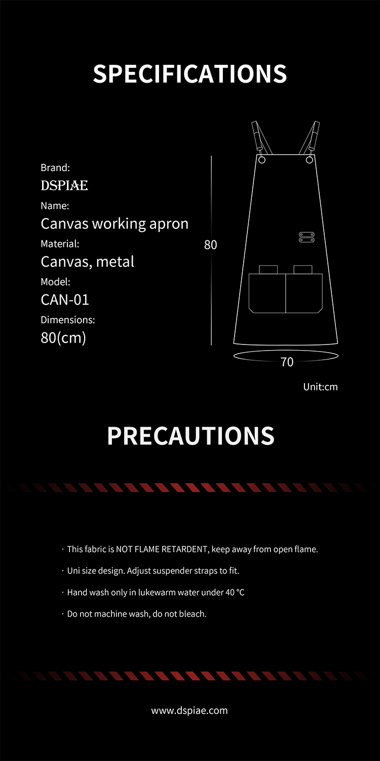 DSPIAE CAN-01 - CANVAS WORKING APRON