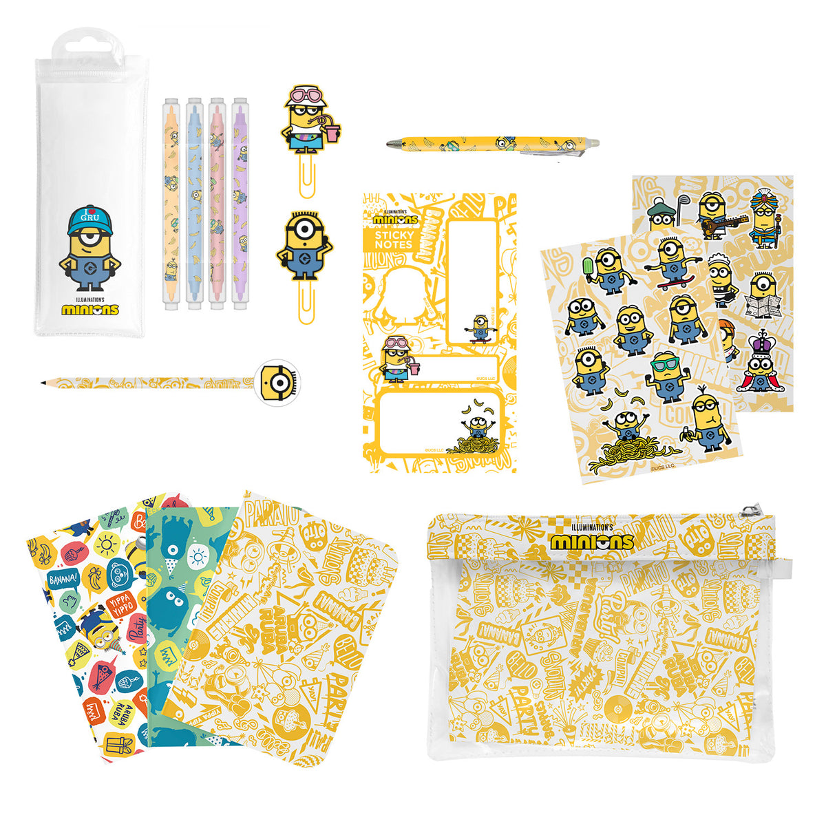 MINIONS - Stationery Set with 3 A6 Notebooks - 10pc.