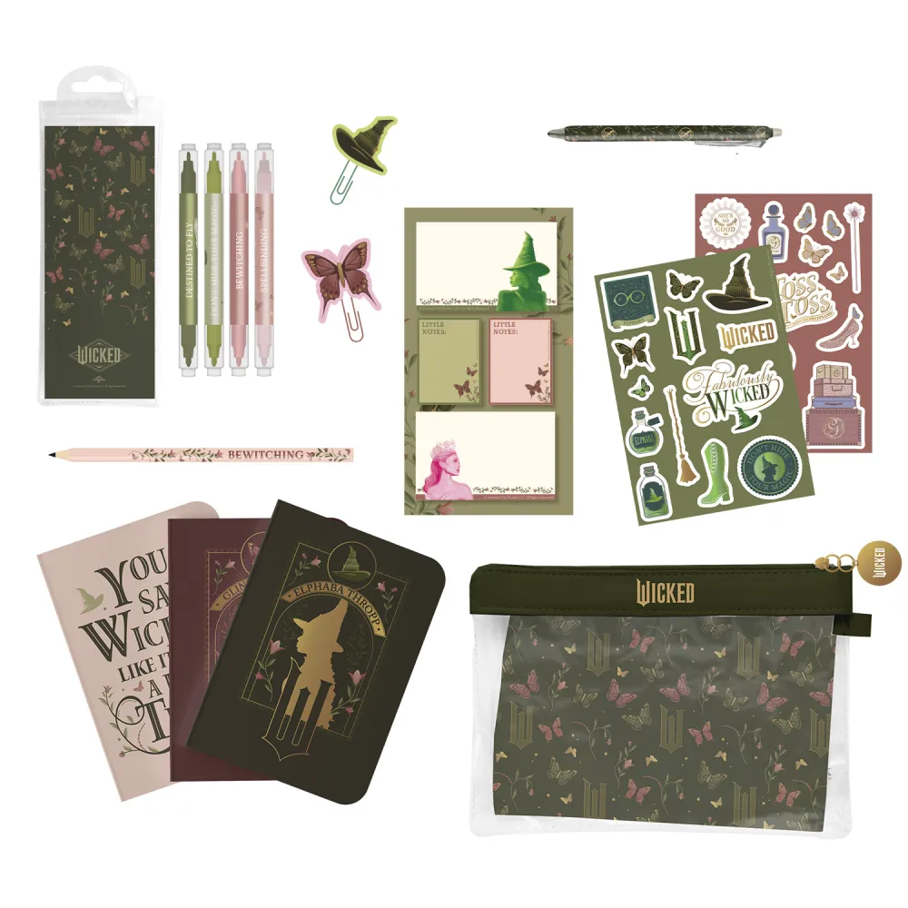 WICKED - Part 2 - Stationery Set with 3 A6 Notebooks - 10 pc.