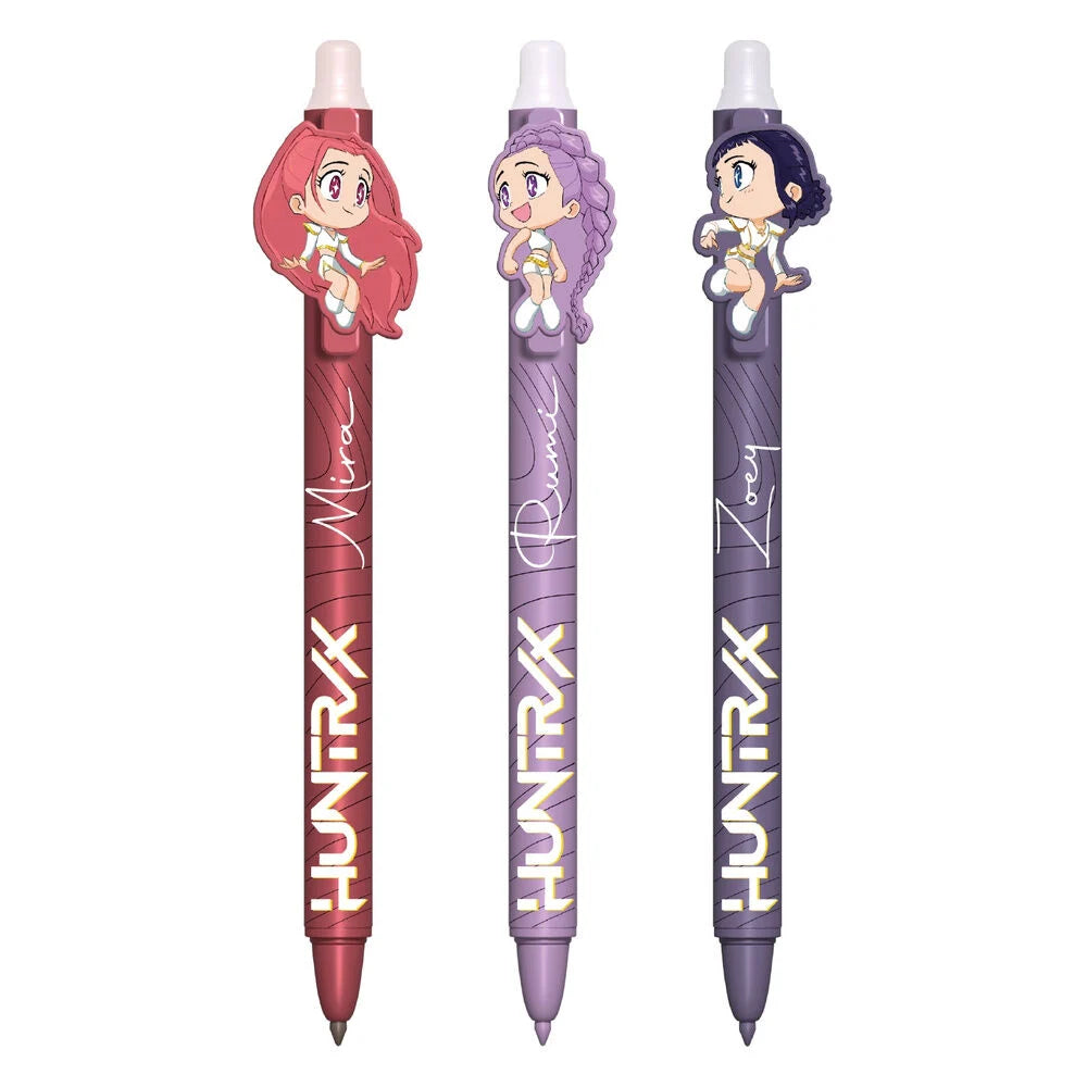 K-POP DEMON HUNTERS - 3 Head Topper Erasable Gel Pens