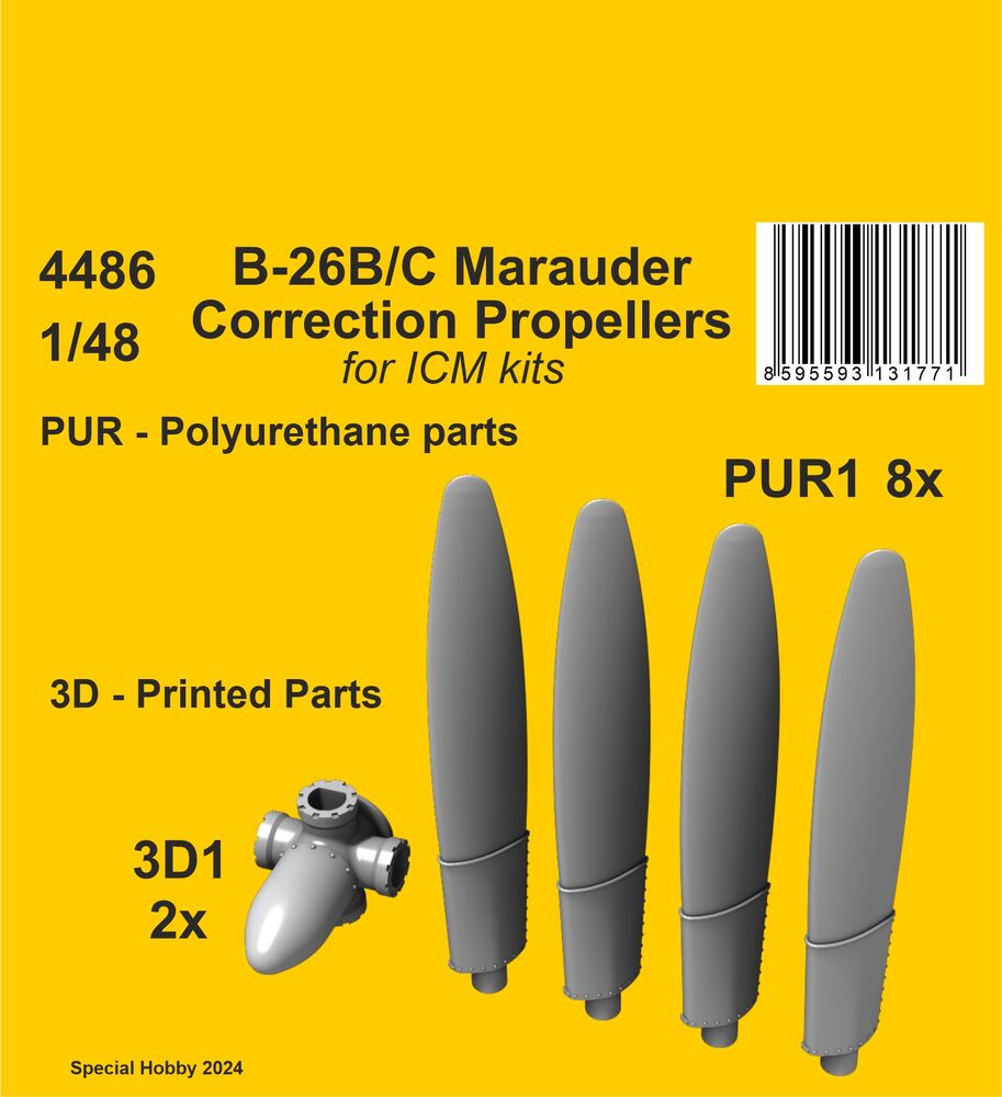 B-26B/C Marauder Correction Propellers / for ICM kit