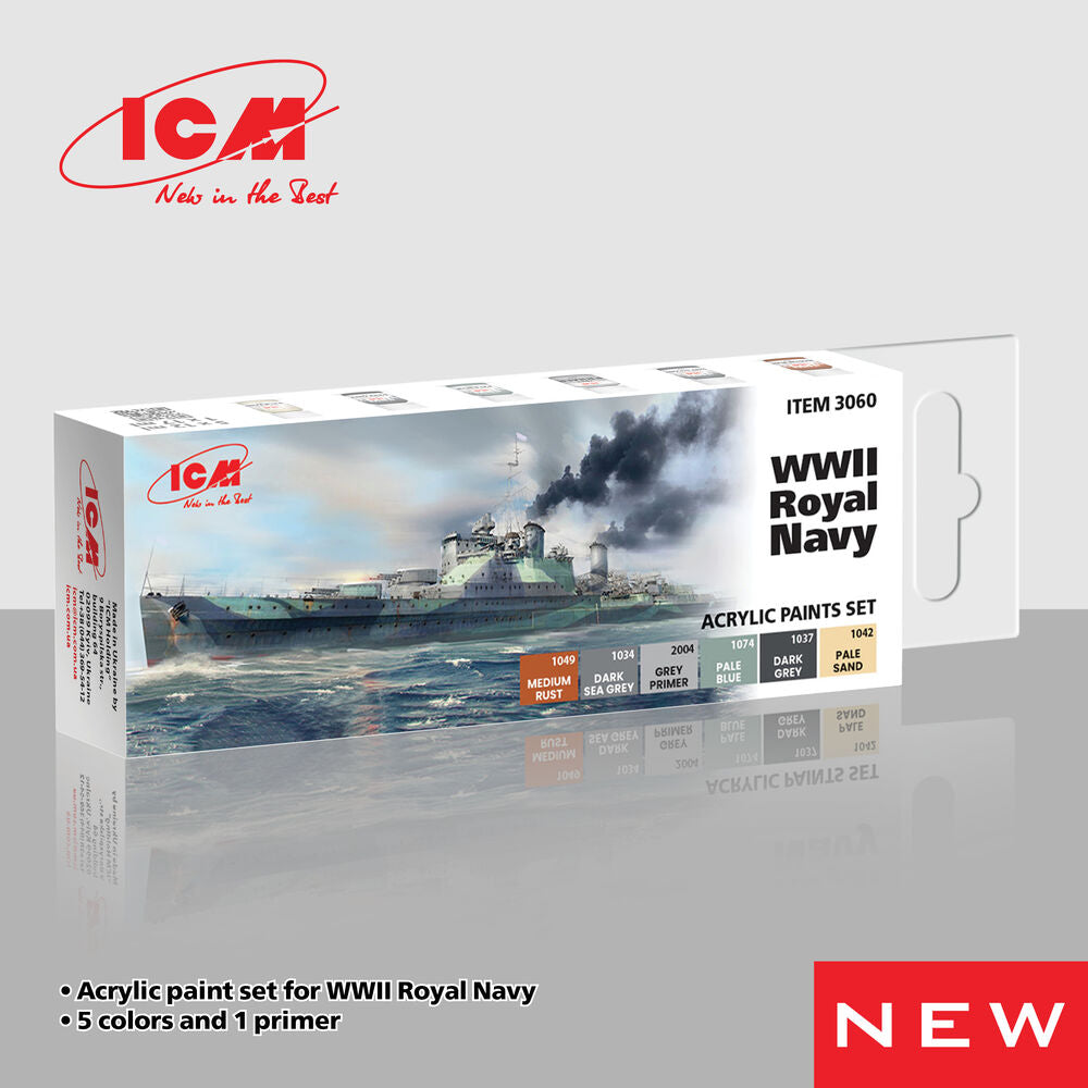 Acrylic Paint Set for WWII Royal Navy 6 x12 ml