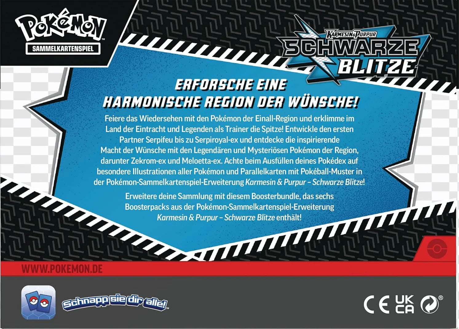 Pokémon TCG Karmesin & Purpur 10.5: Schwarze Blitze Tech Sticker Collection *German Version*