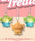 Schlüsselanhänger der Pixar Sweet Treats-Serie, 3er-Pack, 4 cm