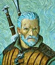 The Witcher III: Wild Hunt Game Art Chronicles Puzzle Geralt inspired by Vincent van Gogh  (1000 pieces)