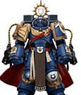 Warhammer 40k Action Figure Ultramarines Marneus Calgar Chapter Master with MKX Gravis Armour and Gauntlets of Ultramar 20 cm