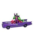 DC Retro Actionfigur Batman 66 Batmobil mit Joker (Gold Label) 15 cm