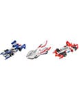 Future GPX Cyber Formula Vehicles 3-Pack Super Asurada 01 Circuit Mode & AKnight Savior 005 & Ishzark Renewal Repeat Edition 11 cm (with gift)