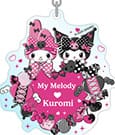 Sanrio Pink Black Party Series Acrylic Keychain My Melody & Kuromi 7 cm