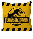 Jurassic Park Cushion Caution Yellow Logo 40 x 40 cm
