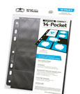 Ultimate Guard 14-Pocket Compact Pages Standardgröße & Mini American Black (10)
