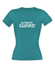 Ultimate Guard Damen T-Shirt Wordmark Petrol Blau Größe M