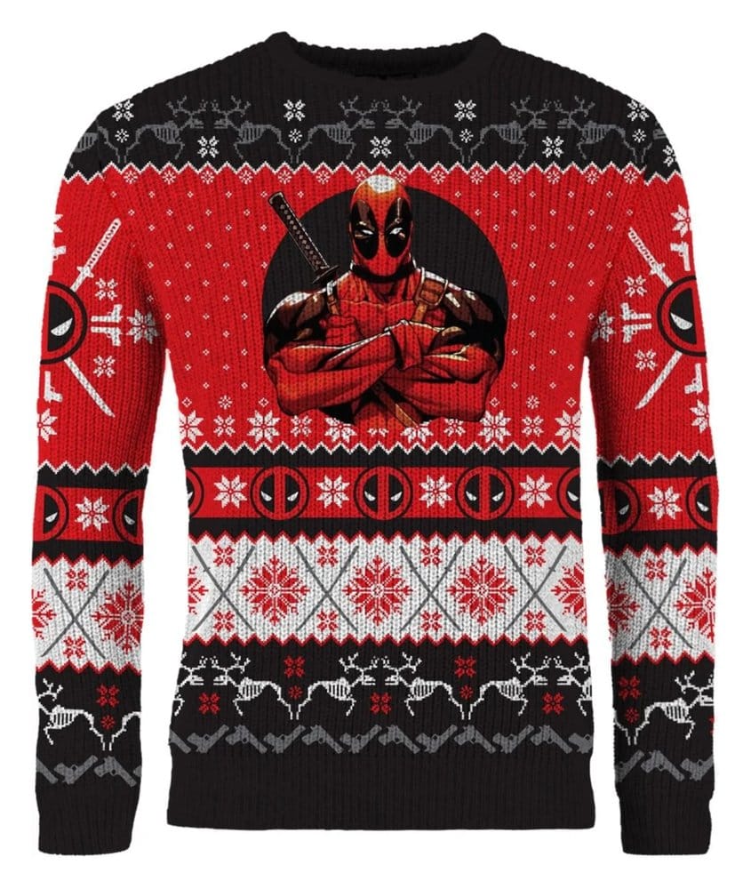 Deadpool Christmas Sweater Size L