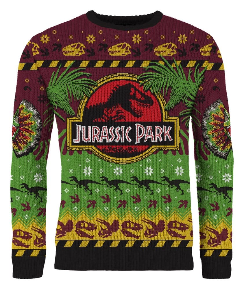 Jurassic Park Christmas Sweater Happy Rexmas Size M