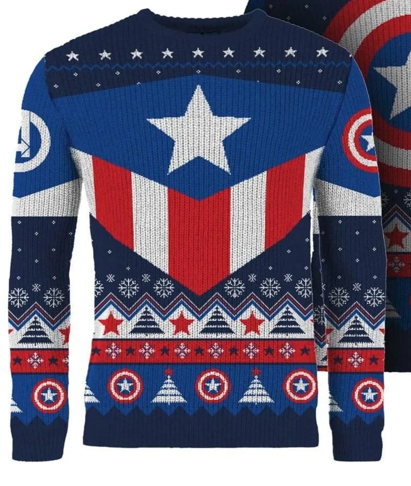 Captain America Christmas Sweater Size XL