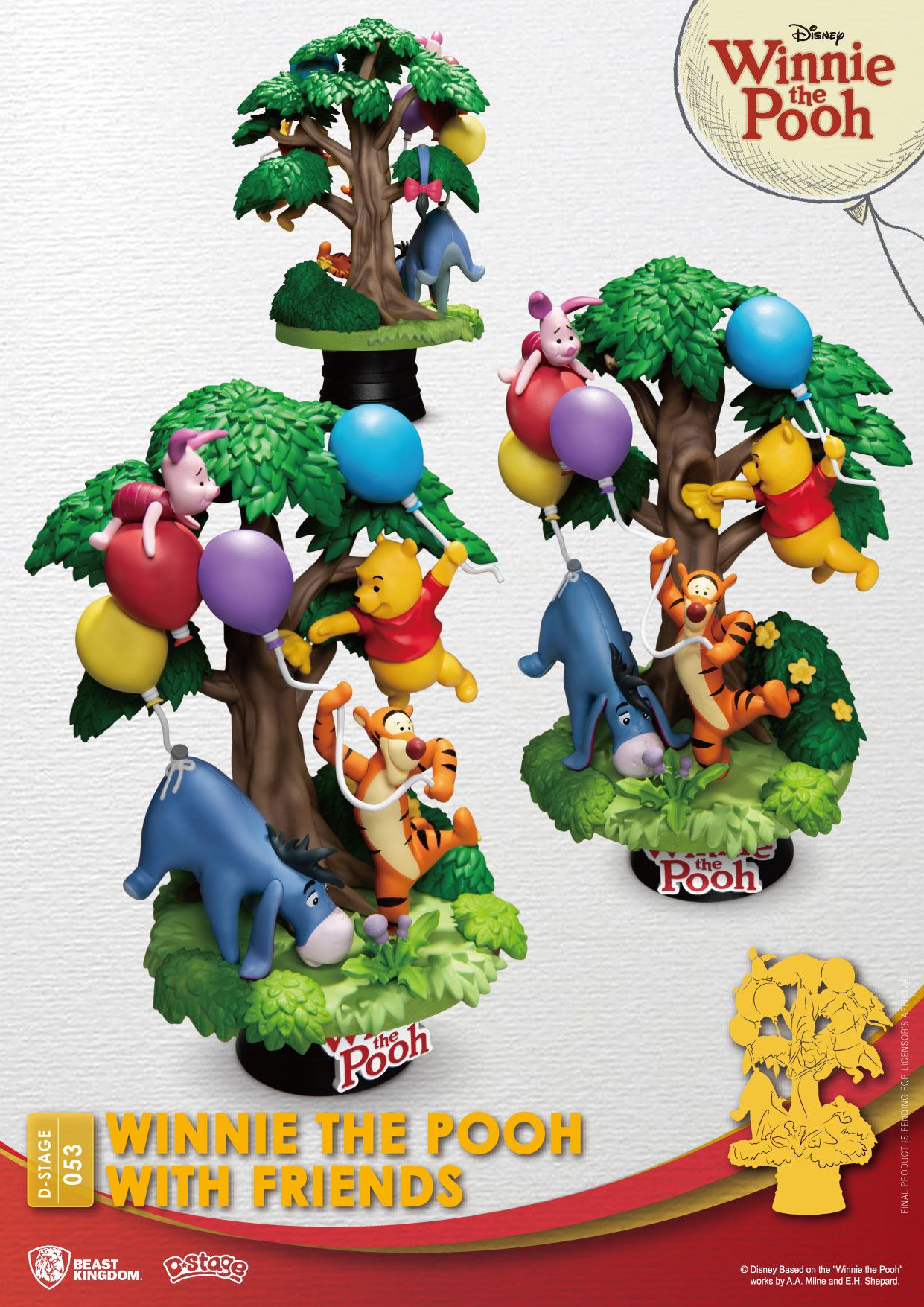 Disney D-Stage PVC Diorama Winnie Puuh mit Freunden 16 cm