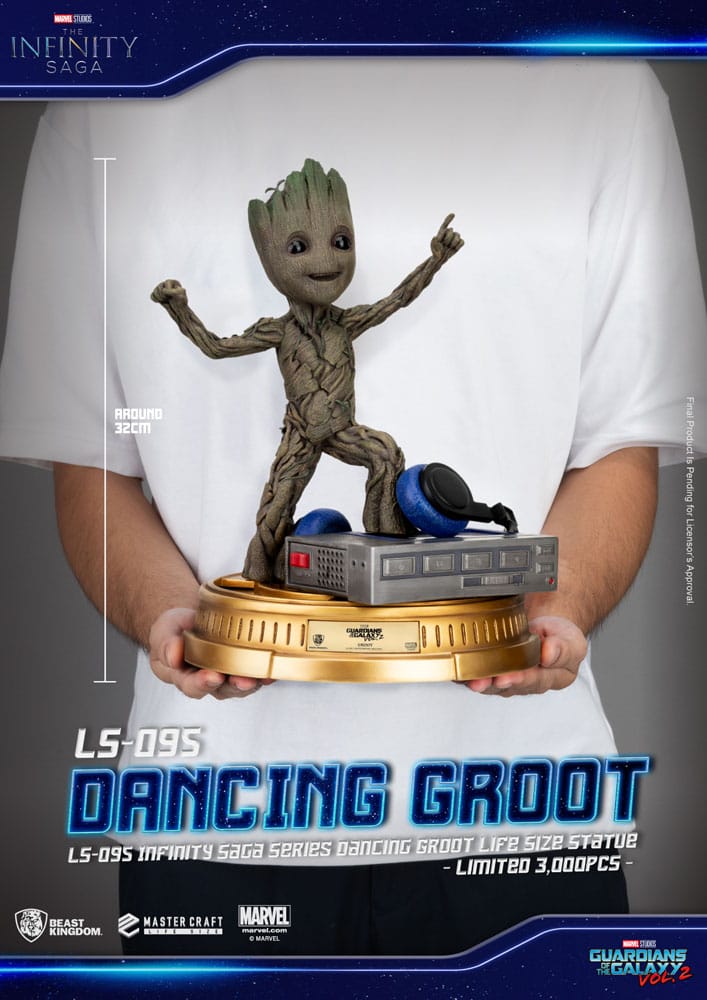 Guardians of the Galaxy 2 Lebensgroße Statue Dancing Groot heo EU Exclusive 32 cm