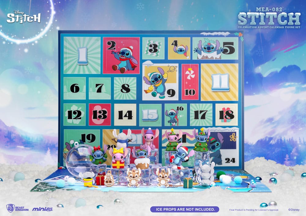 Lilo & Stitch Mini Egg Attack Adventskalender Stitch Celebration Figurenset (Keks) 10 cm
