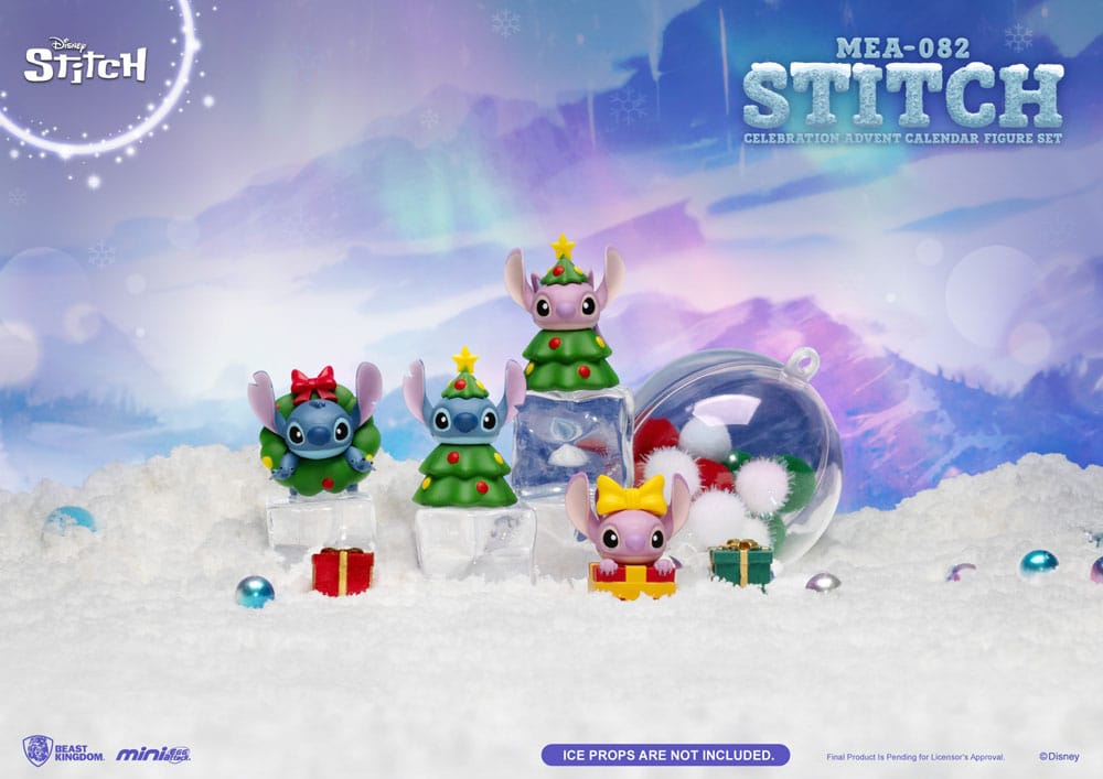 Lilo & Stitch Mini Egg Attack Adventskalender Stitch Celebration Figurenset (Keks) 10 cm