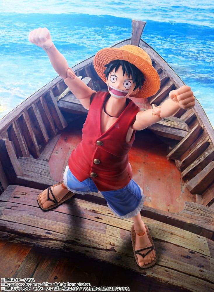 One Piece SH Figuarts Actionfigur Monkey D. Ruffy Romance Dawn 15 cm