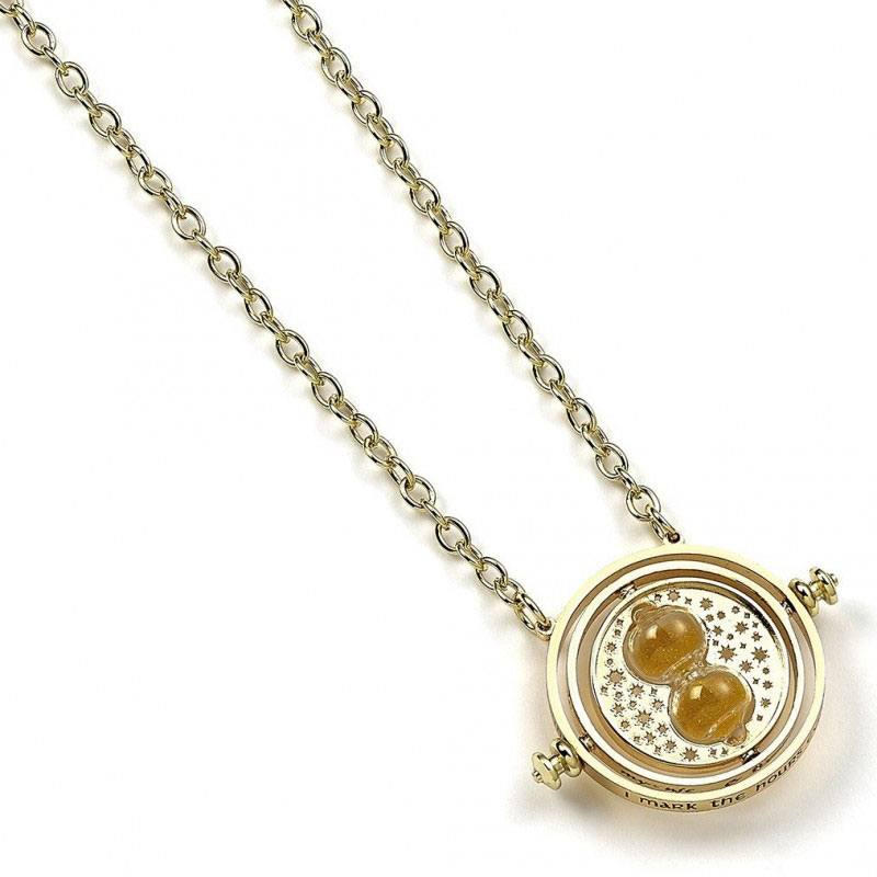 Harry Potter Anhänger & Halskette Spinning Time Turner (vergoldet)