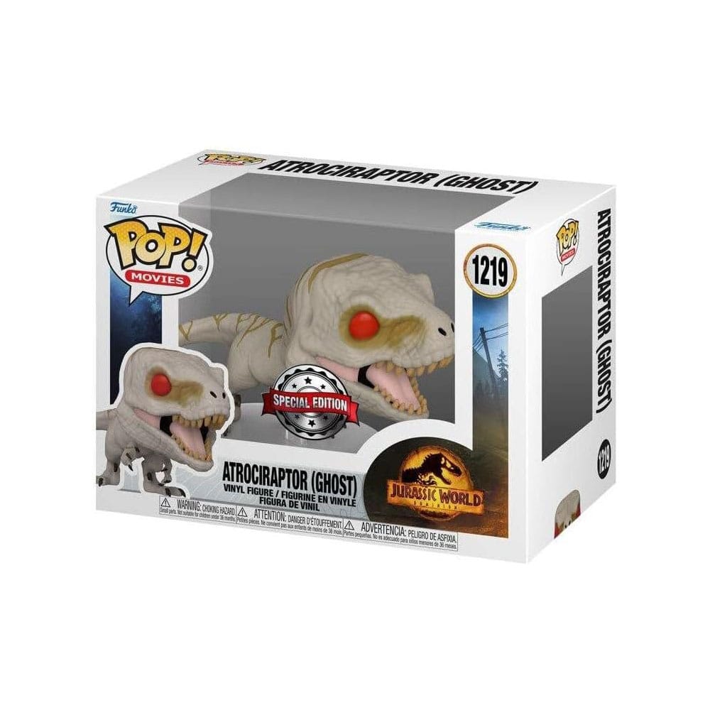 Jurassic Park POP! Filme Vinylfigur Atrociraptor (Ghost) Exklusiv 9 cm