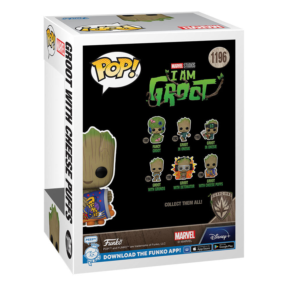Ich bin Groot POP! Vinylfigur Groot mit Cheese Puffs 9 cm