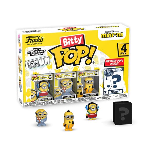 Minions Bitty POP! Vinylfigur 4er-Pack Roller Skating Stuart 2,5 cm