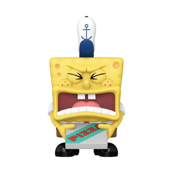 SpongeBob Schwammkopf POP zum 25-jährigen Jubiläum! Vinylfigur SB mit Pizza 9 cm