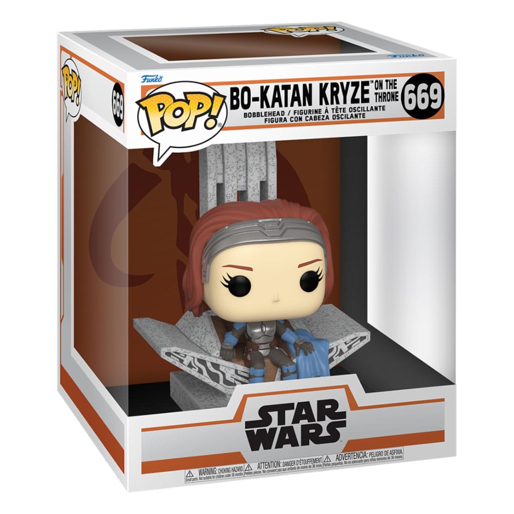 Star Wars: The Mandalorian POP! Deluxe Vinylfigur Bo Katan mit Thron 9 cm