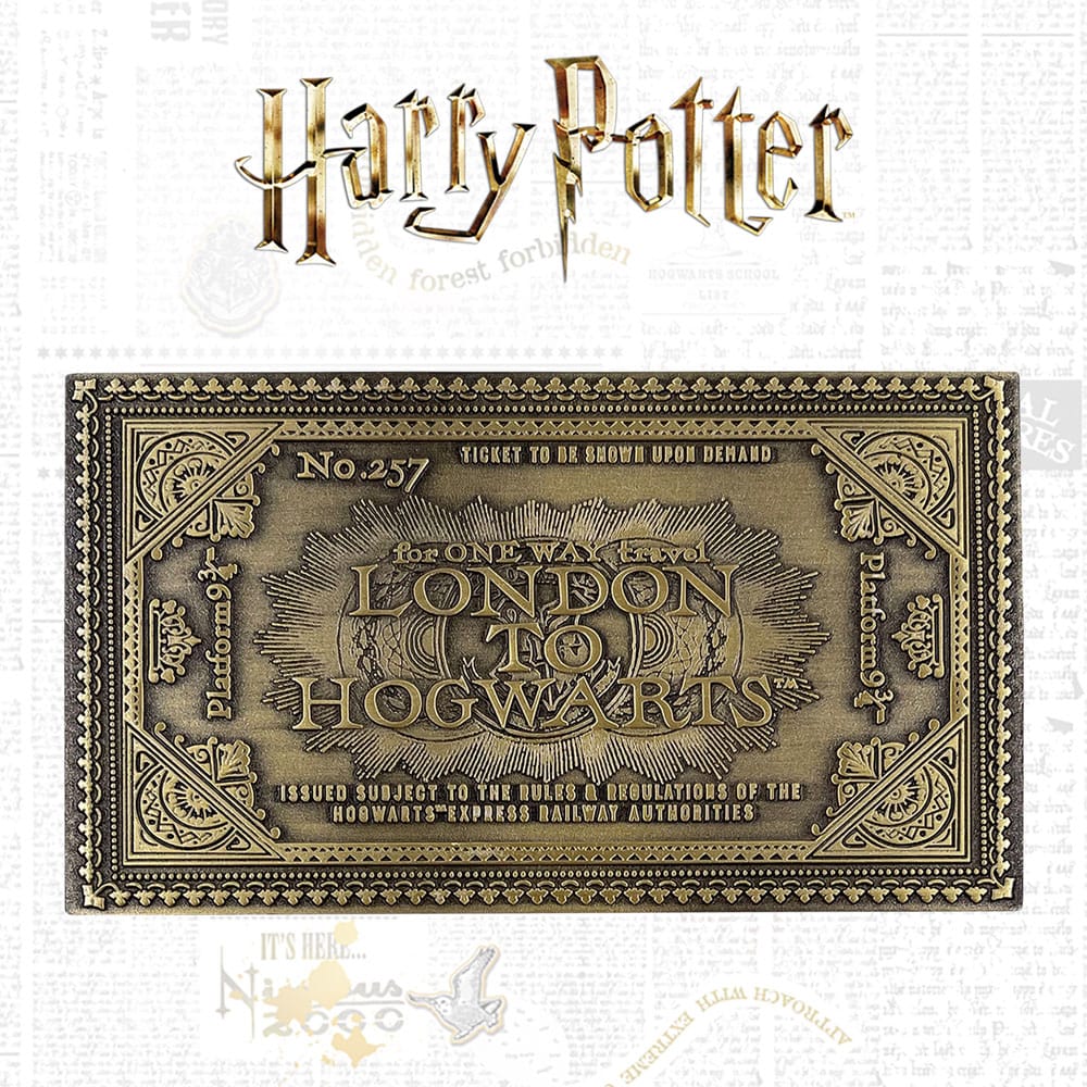Harry-Potter-Replik des Hogwarts-Zugtickets, limitierte Auflage