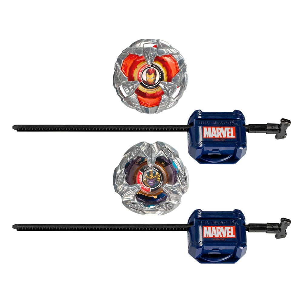 Beyblade X Marvel Collab Iron Man 4-80B vs. Thanos 4-60P