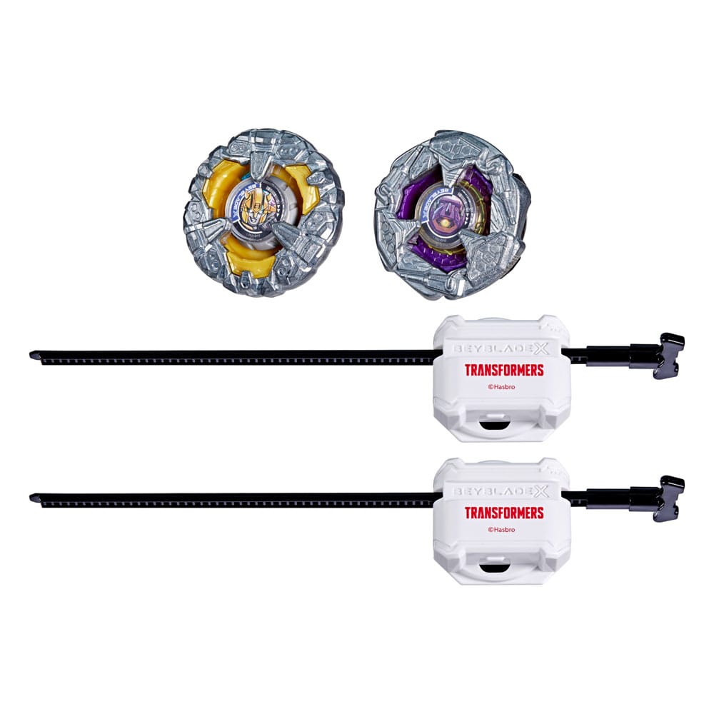 Beyblade X and Transformers Collab Bumblebee 3-60GP vs. Shockwave 5-80O