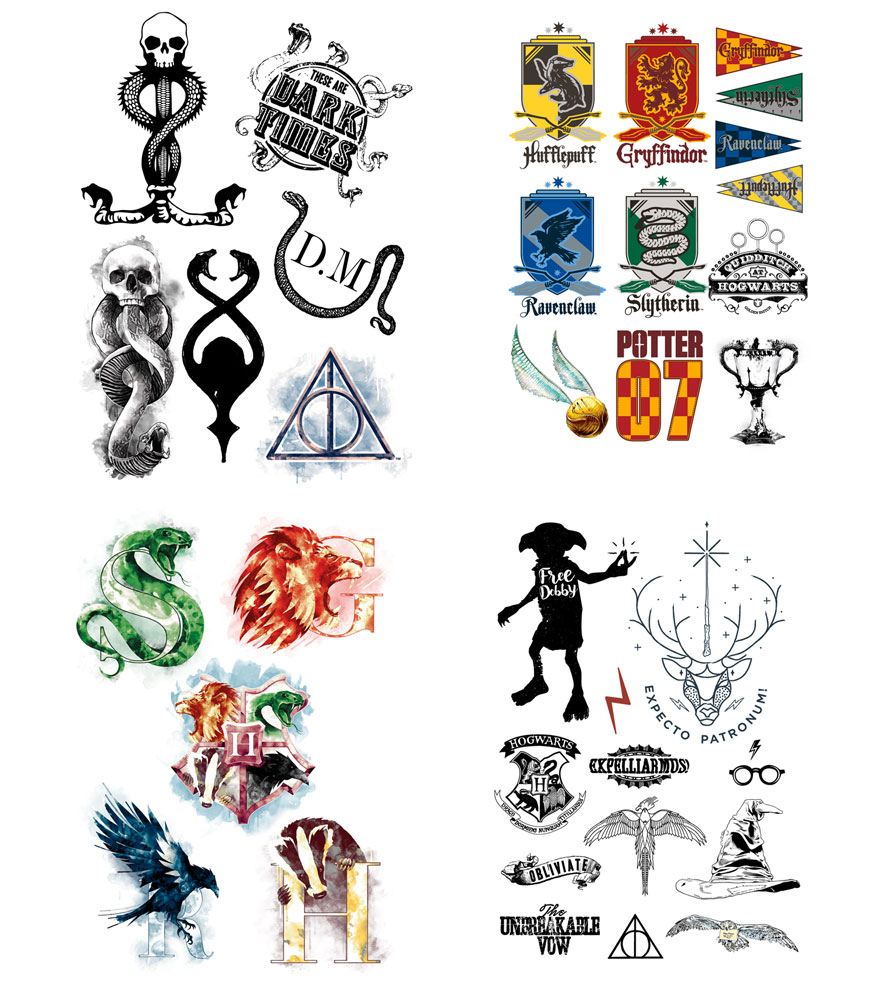 Temporäres Harry Potter-Tattoo-Set