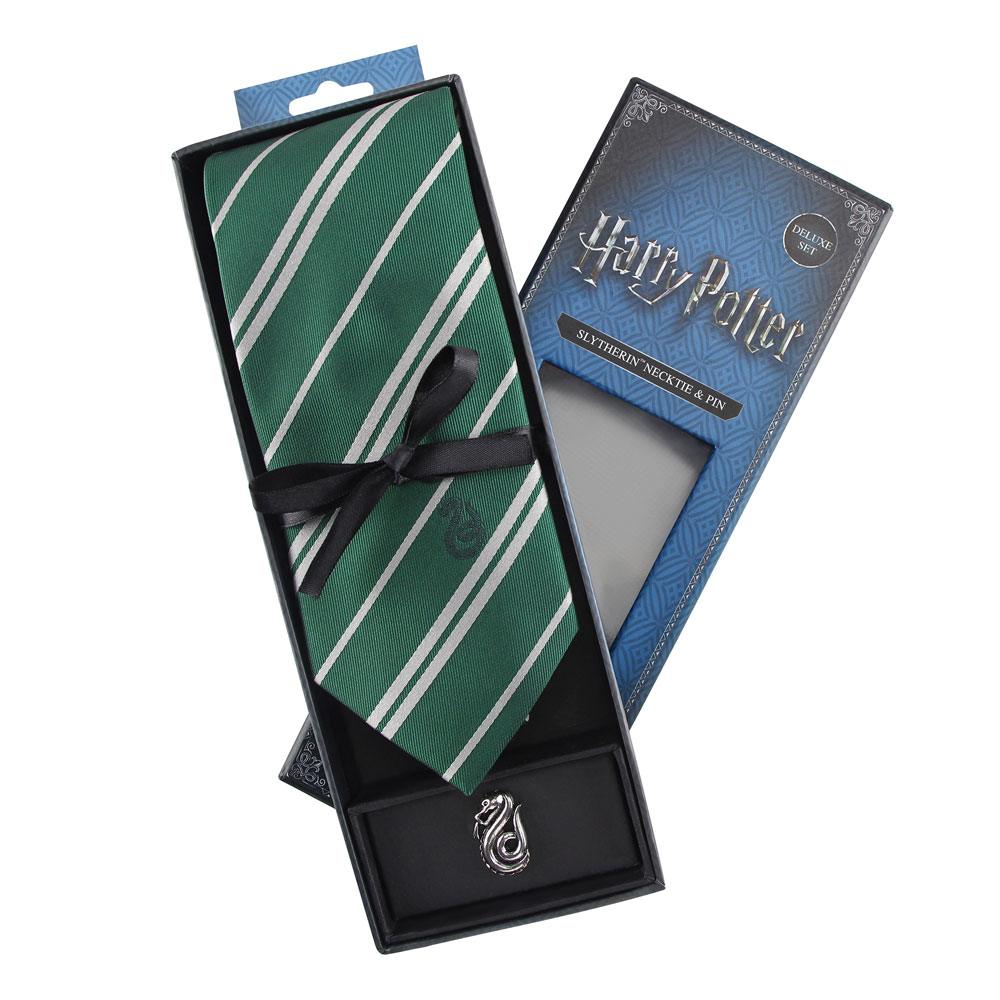 Harry Potter Krawatte & Metallnadel Deluxe Box Slytherin