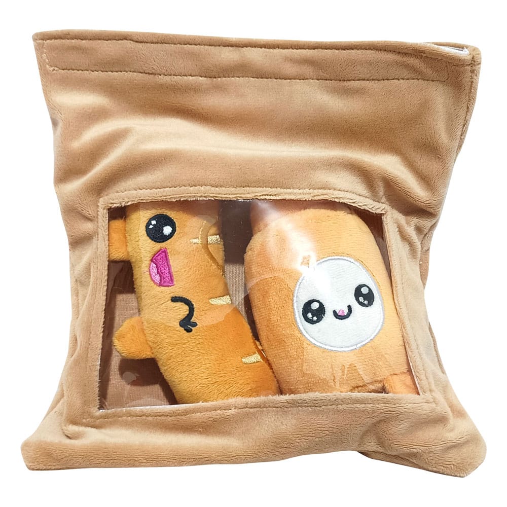 Yummis Together Plush Figures 2 Pack Sausage & Mustard in Take Away Bag 21 cm