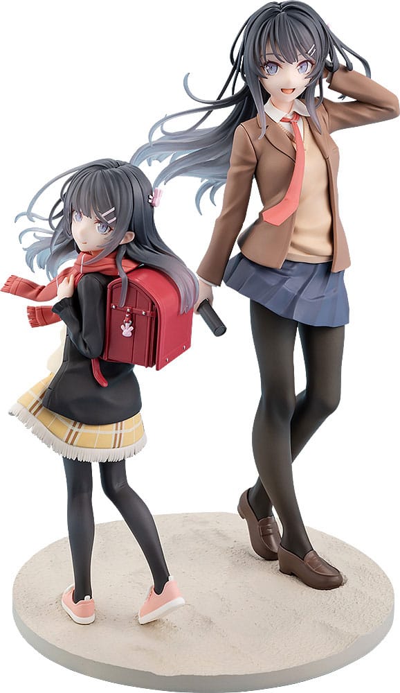 PVC-Statue „Rascal Does Not Dream of a Knapsack Kid“ Mai Sakurajima High School Graduation Ver. & Rucksack Kid 19 cm