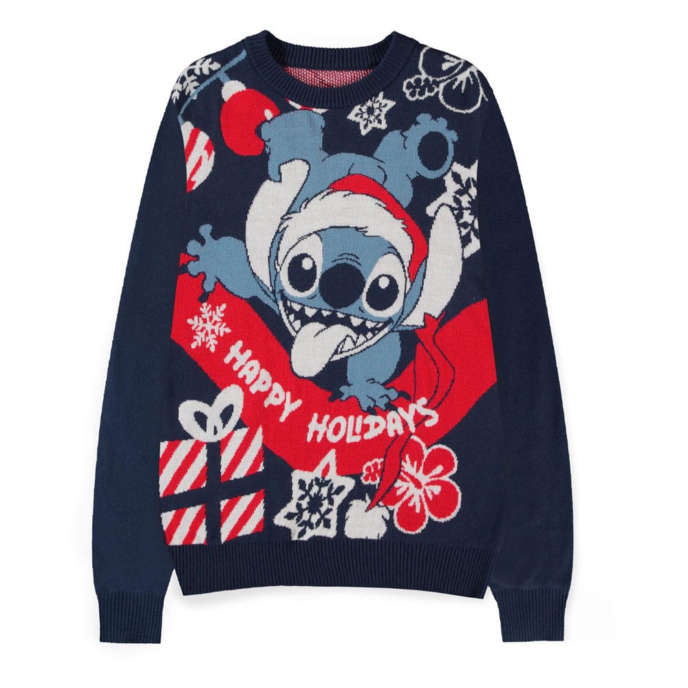 Lilo & Stitch Sweater Stitch Santa (Christmas Jumper) Size M