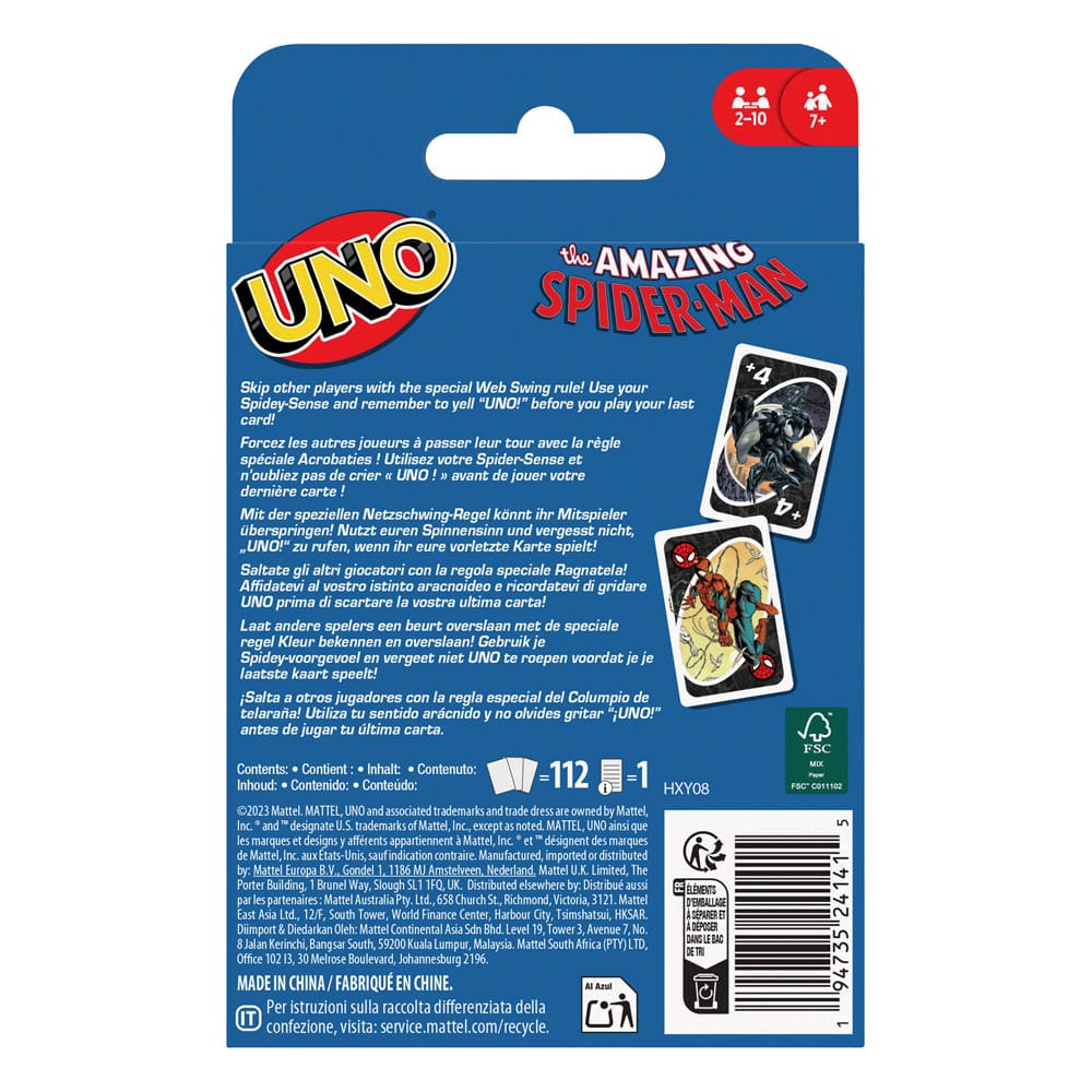 Das erstaunliche Spider-Man-Kartenspiel UNO