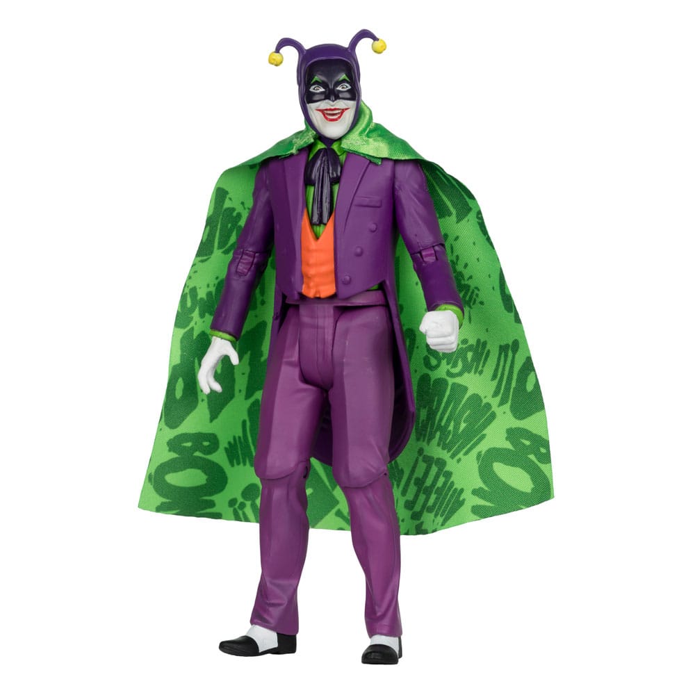DC Retro Actionfigur Batman 66 Batmobil mit Joker (Gold Label) 15 cm