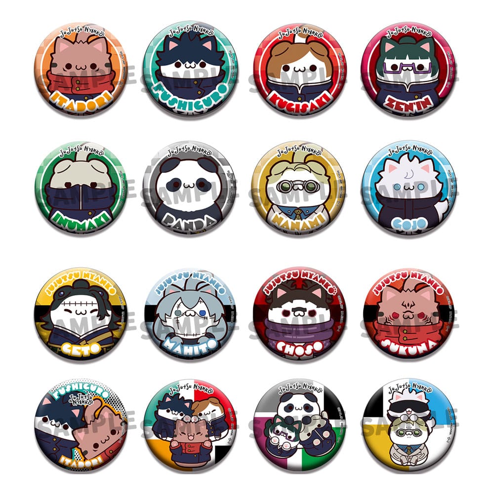 Jujutsu Kaisen Mega Cat Project Enamel Pins Jujutsu Cats 5 cm Assortment (16)