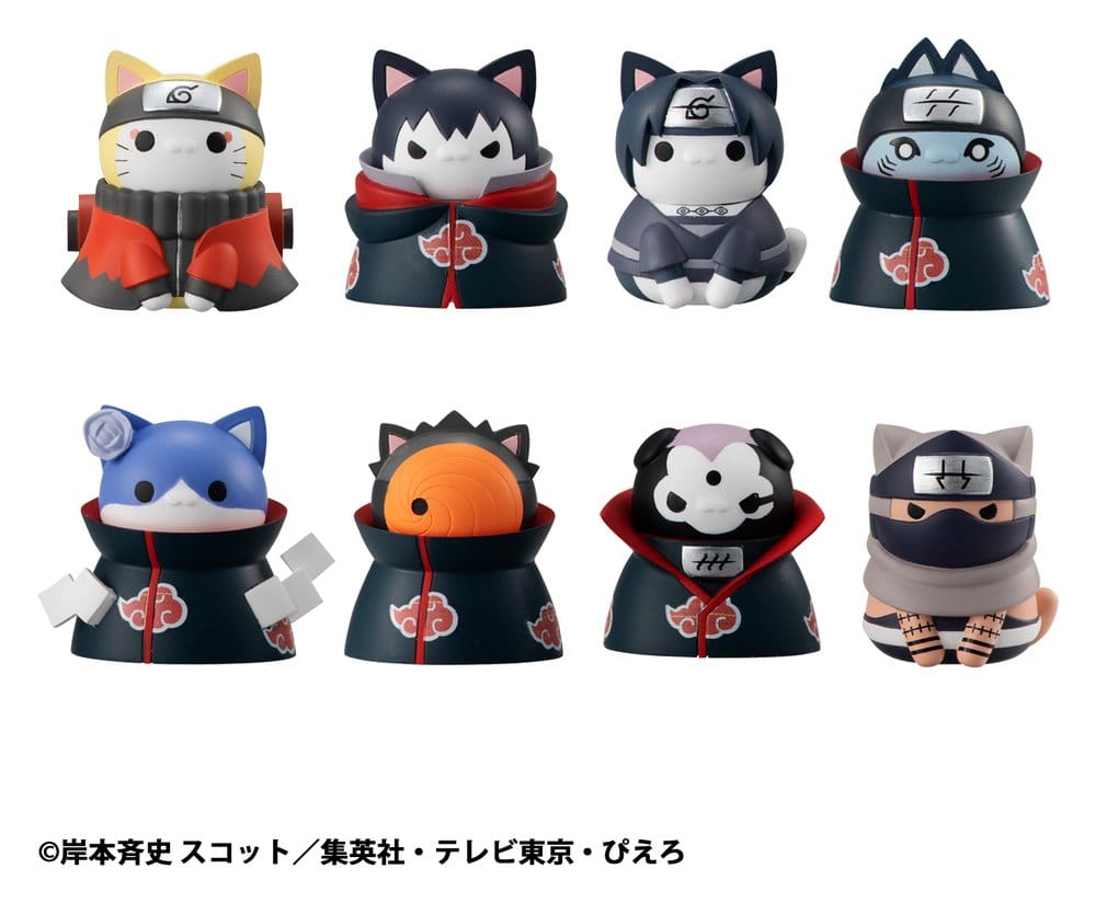 Naruto Shippuden Mega Cat Project Trading Figure Defense Battle of Village of Konoha! 3 cm Nyaruto! Blind Box Assortment (8) (re-run)