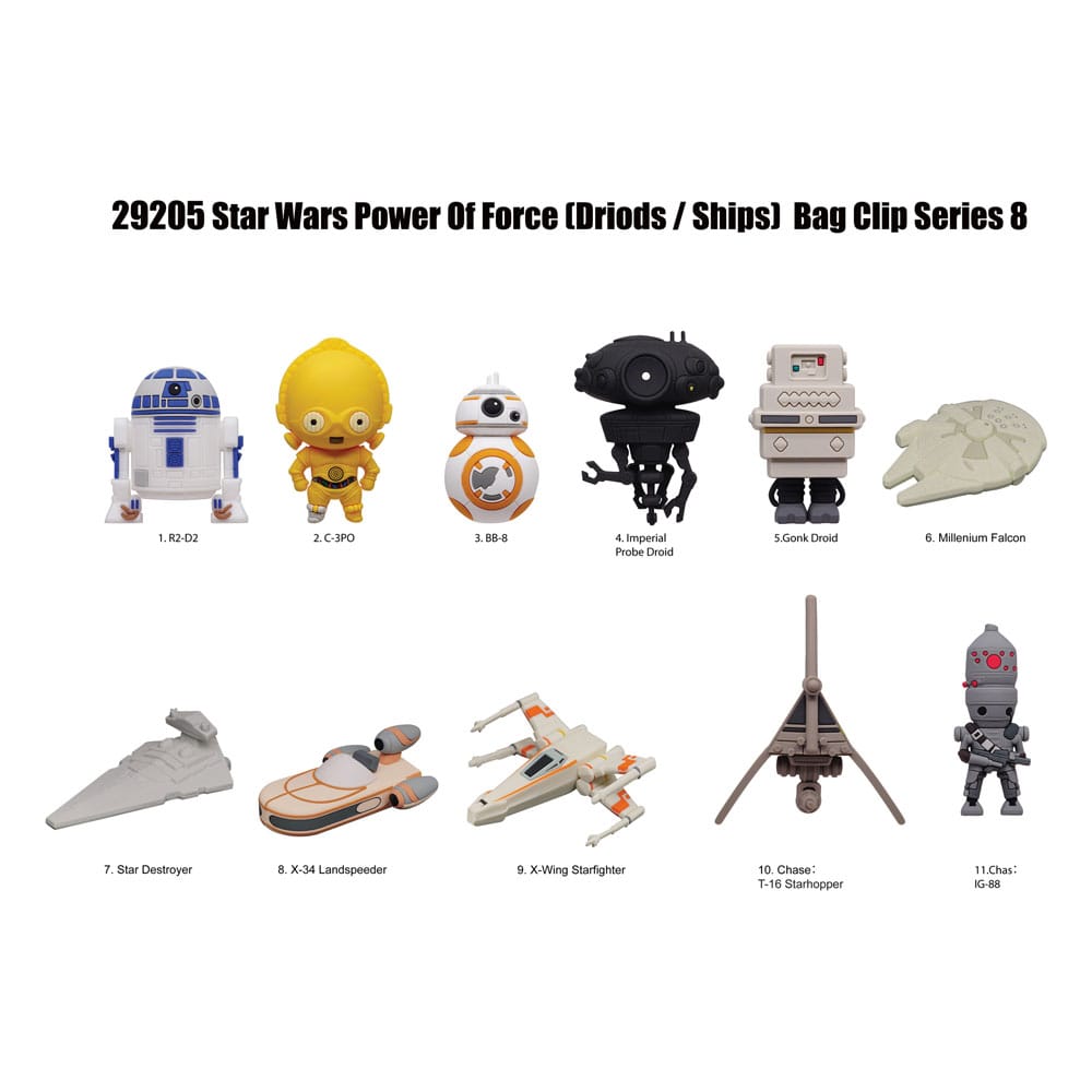 Star Wars PVC Bag Clips Series 8 Power Of Force Display (24)
