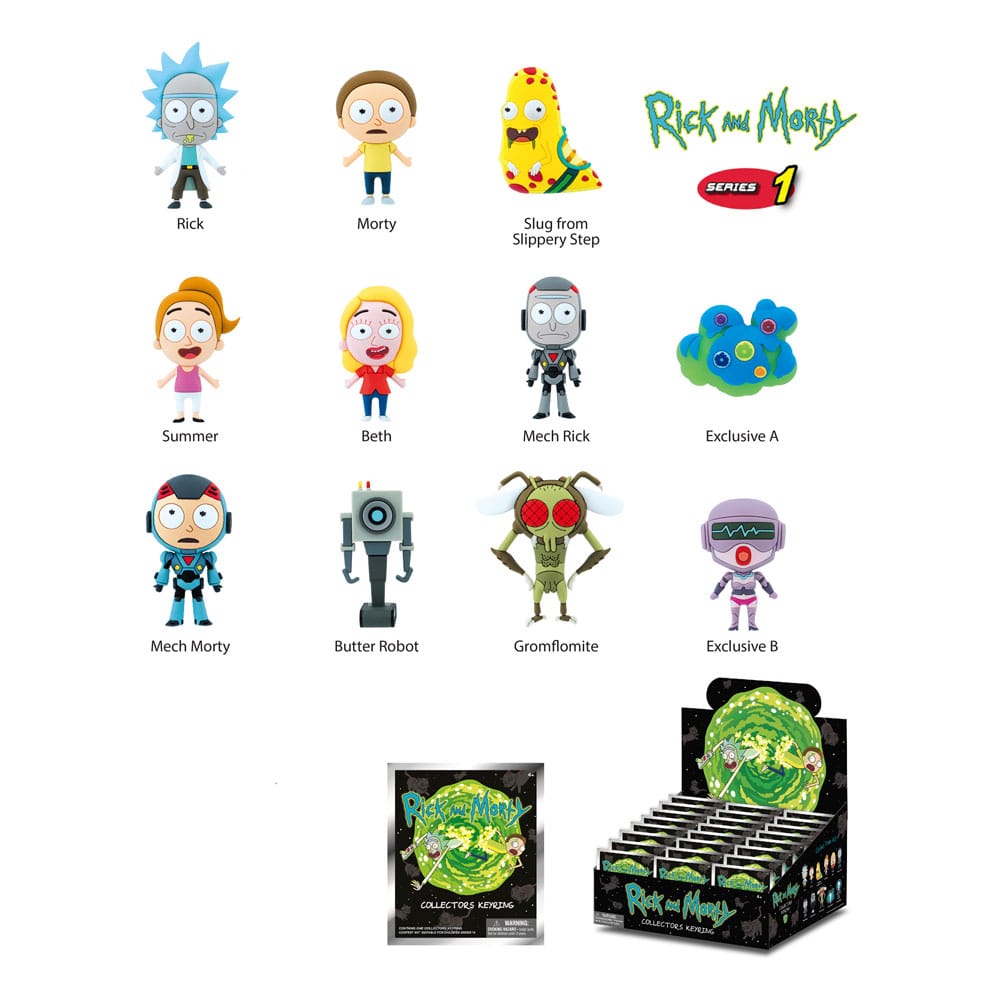Rick and Morty PVC-Taschenclips Serie 1 Display (24)