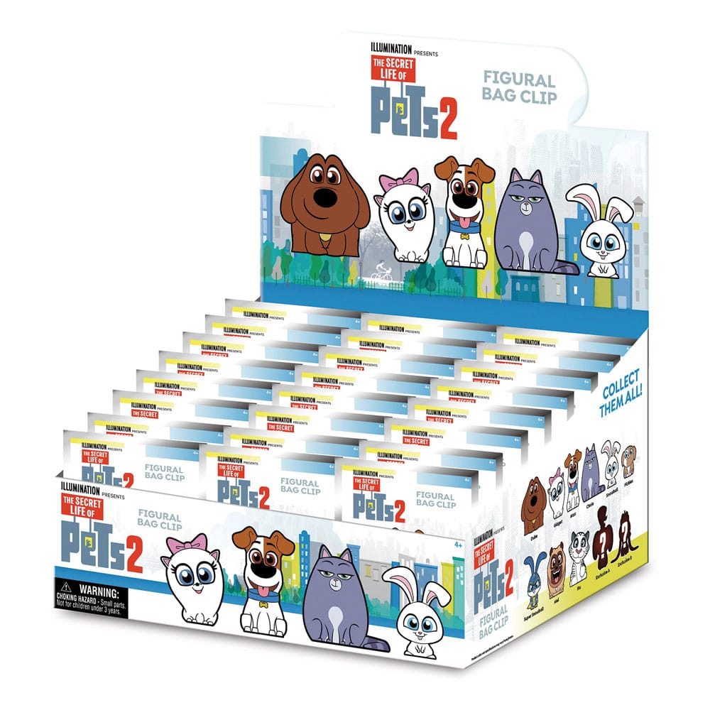 The Secret Life of Pets 3D PVC Bag Clips Series 1 Display (24)