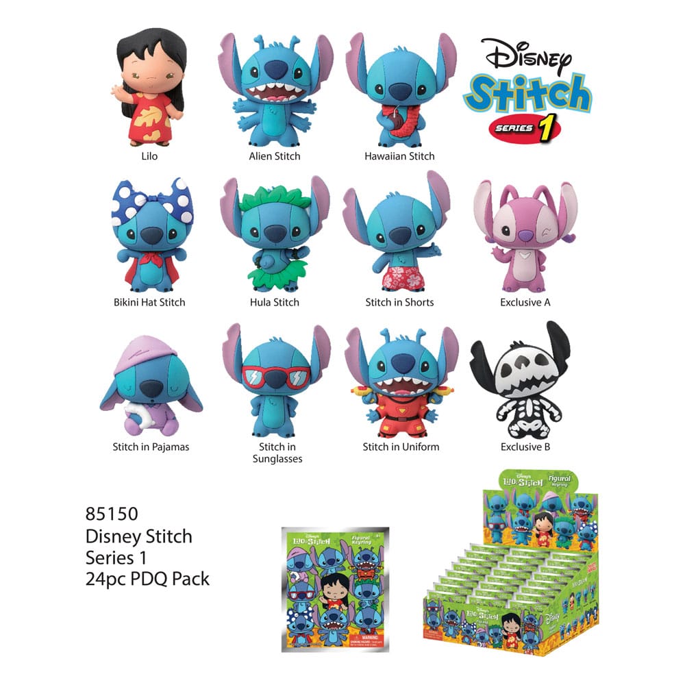 Lilo & Stitch PVC-Taschenclips Serie 1 Display (24)